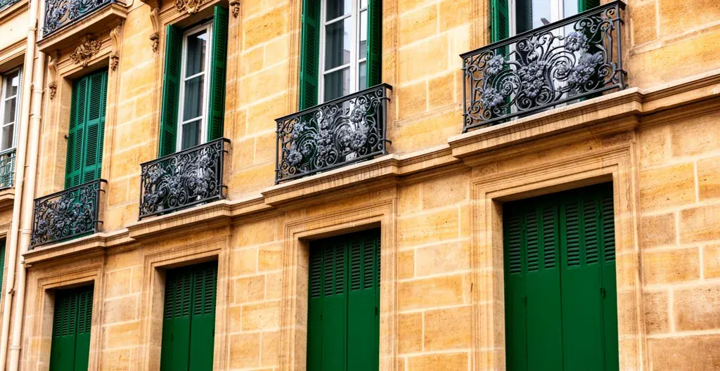 Façade immeuble lyonnais haussmannien avec balcons fer forgé, marché immobilier Lyon